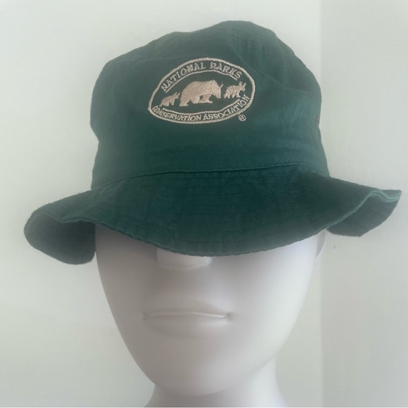 Bucket Hat National Parks Conservation Association Dark Green Vintage Unisex - Picture 1 of 7